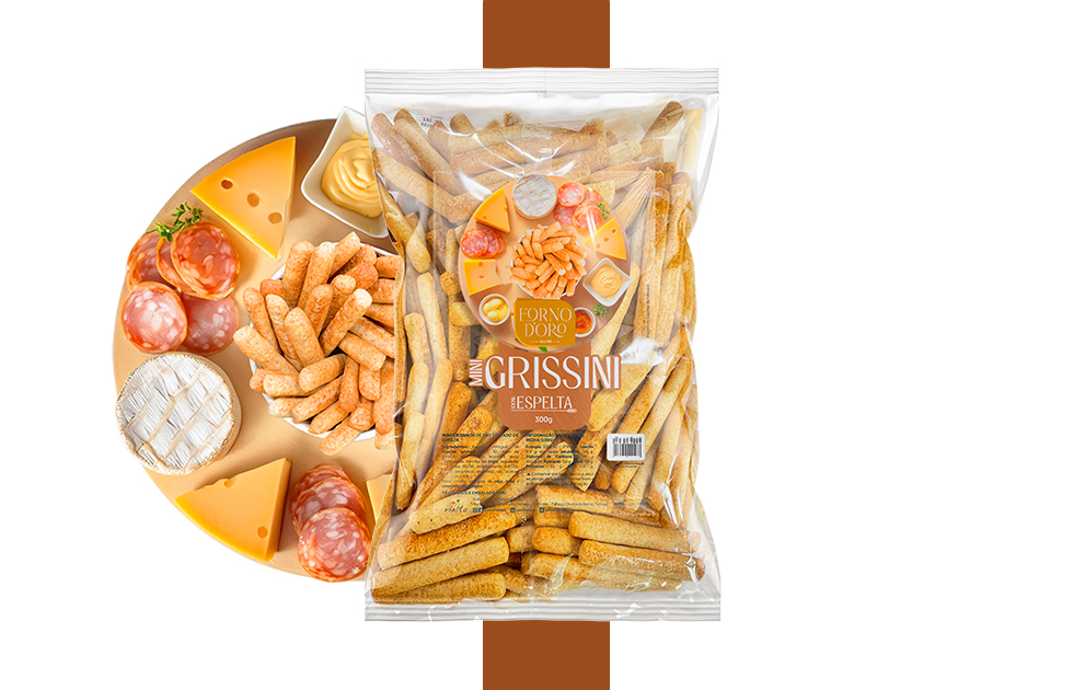 Mini Grissinos 100% Espelta Forno D'Oro 300g